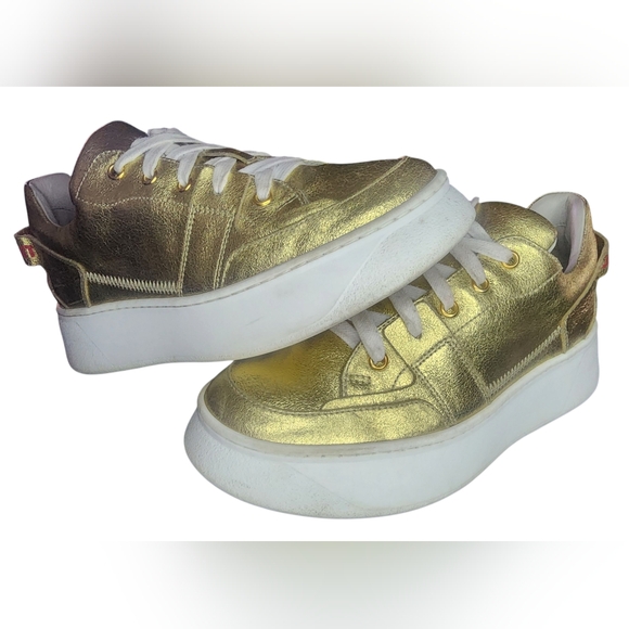 Janet & Janet Gilda Gold Sneakers, Womens 38 EU (8 US) - Picture 2 of 12